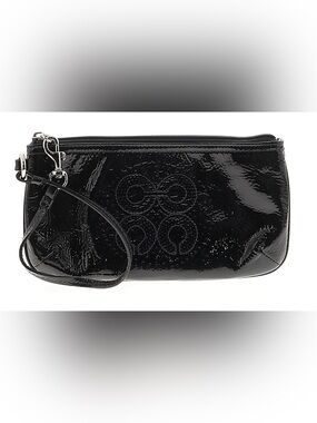 Coach Black Patent Leather Wristlet Clutch